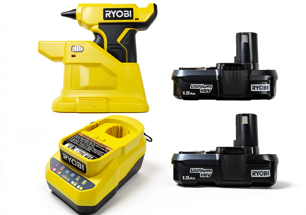 RYOBI Cordless Mini Glue Gun in use
