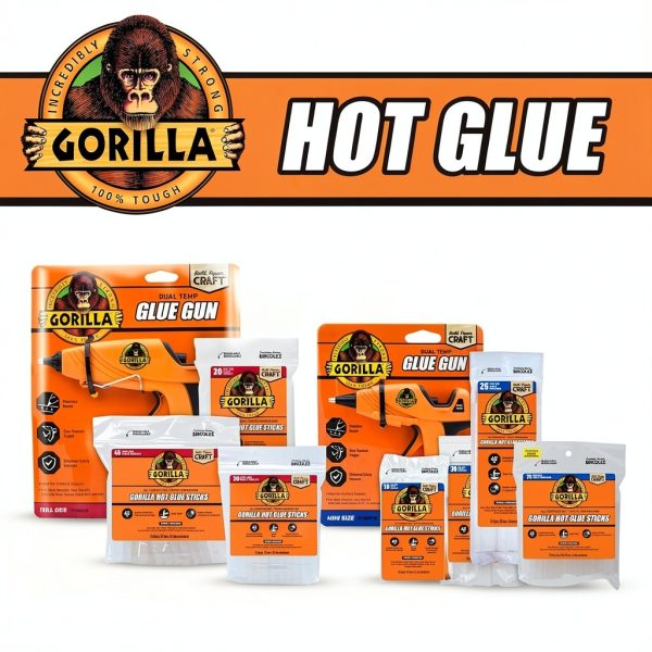 Gorilla Mini Hot Glue Gun for Wood Plastic Metal-6