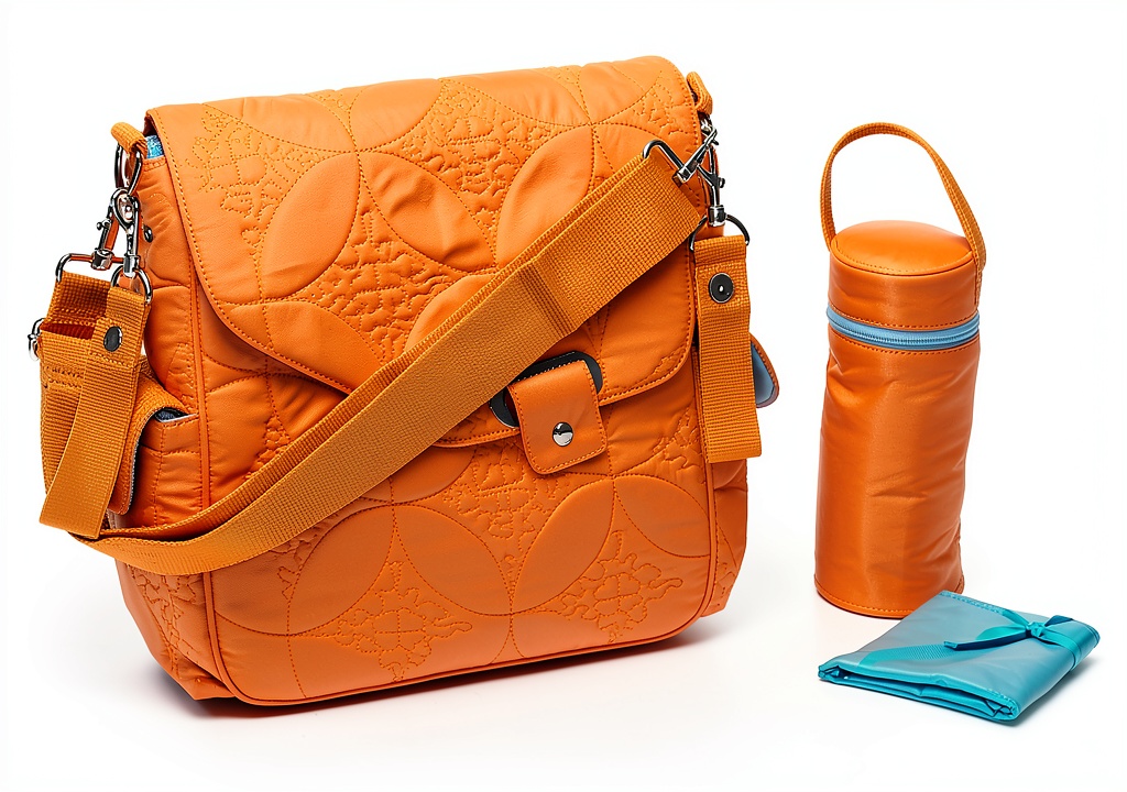 Baby Diaper Bag Messenger with detachable stroller strap