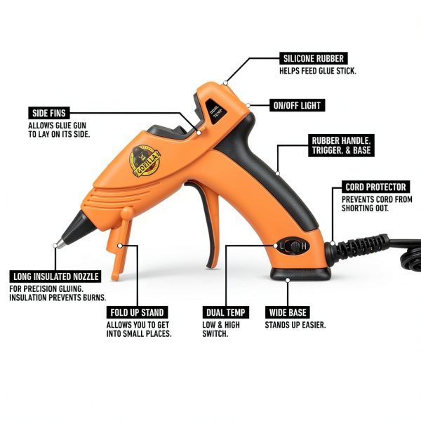 Gorilla Mini Hot Glue Gun for Wood Plastic Metal-2
