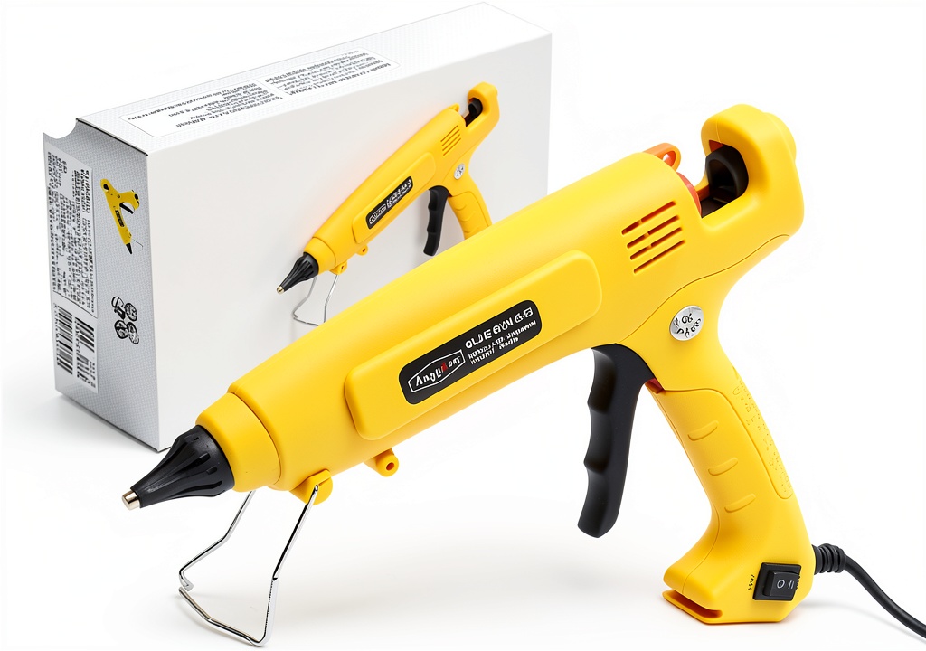 Anyyion hot glue gun in use on a wooden project