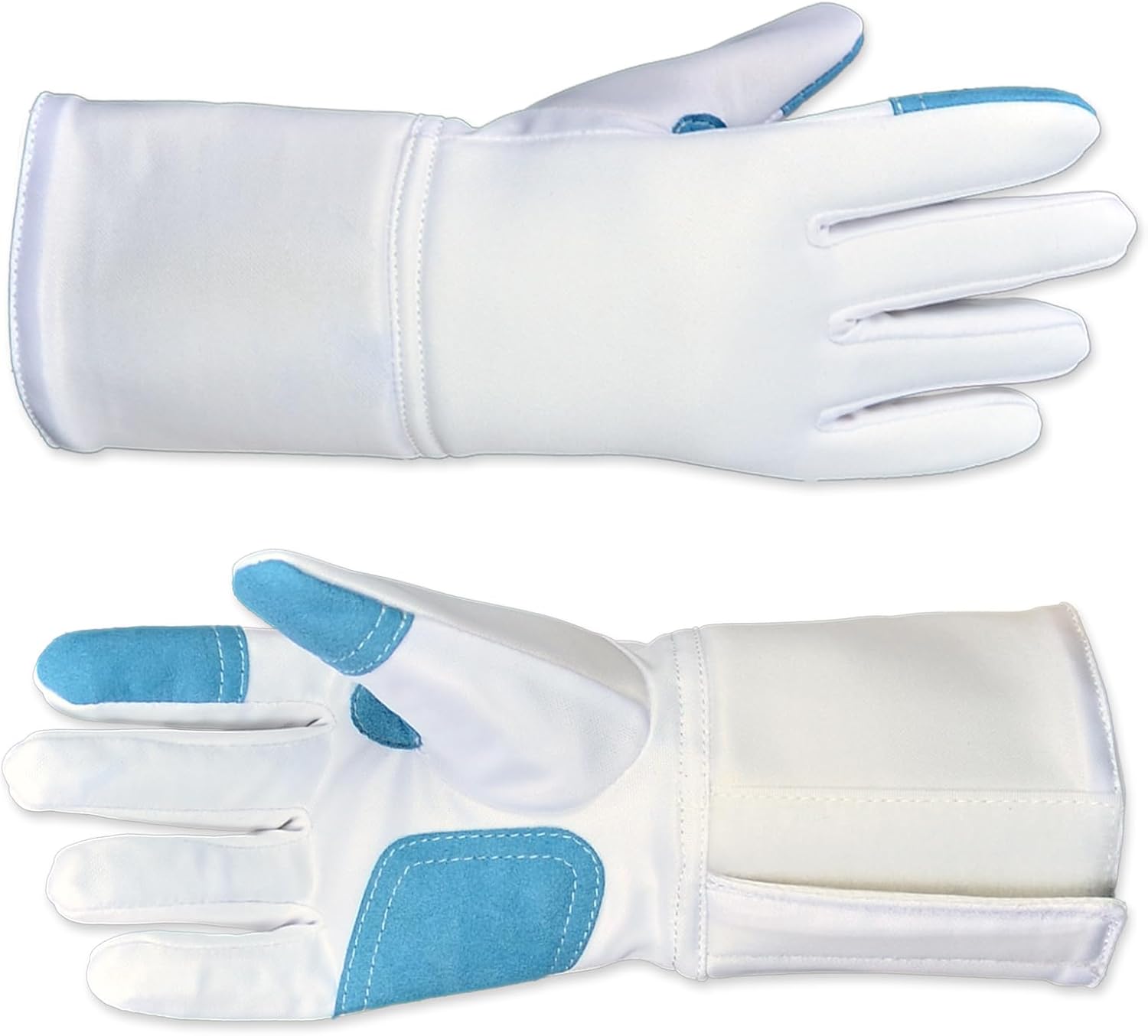 Installing FEFOSAEP fencing gloves on a practice mat