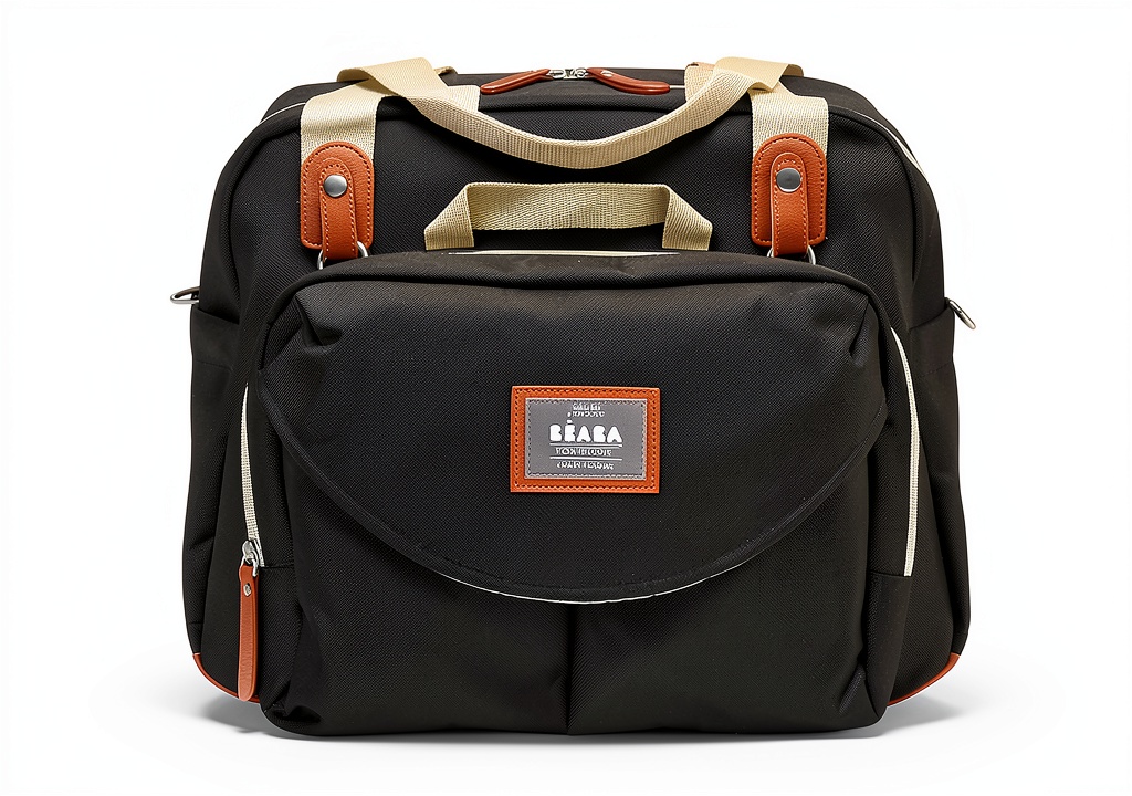 LuxeBaby changing bag on a suitcase handle