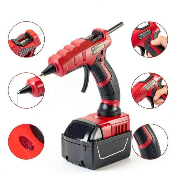 RexLeLXB Hot Glue Gun 18V Cordless 50W Battery-5