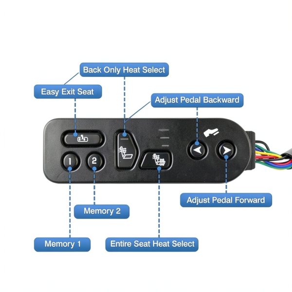 TOP-MAX Heated Seat Switch Black PlugIn Design-2