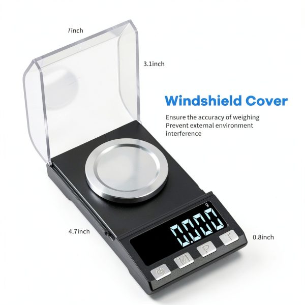 KUBEI Milligram Scale 100g with Calibration Weight USB Rechargeable-6