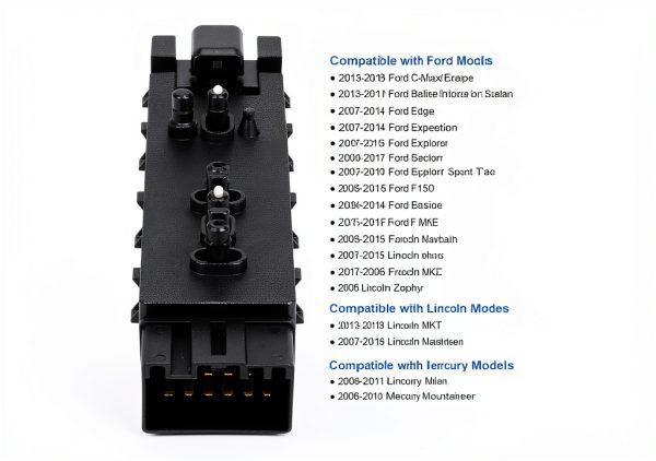 Obaee Power Seat Switch 12V Black for Ford Lincoln Mercury-1