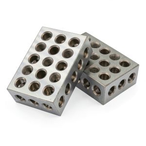 1-2-3 Blocks Set Matched Pair 23 Hole Hardened Steel 1x2x3 by Nakkaa-0