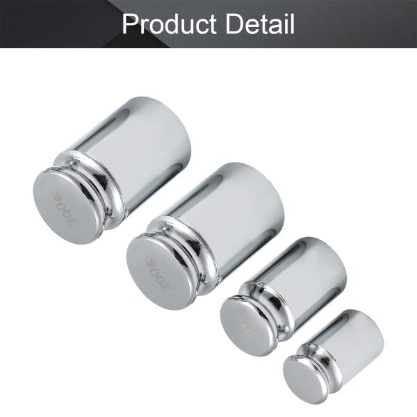 Calibration Weight Set Utoolmart 4pcs 200g 100g 50g Precision Steel-7