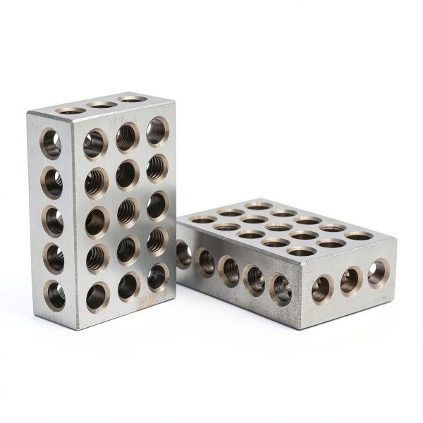 1-2-3 Blocks Set Matched Pair 23 Hole Hardened Steel 1x2x3 by Nakkaa-1