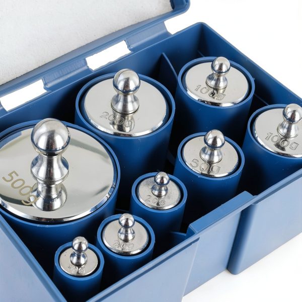 16PCS 2000g Calibration Weight, M2 High Precision Scale Calibration Weight Kit Set 10g, 20g, 50g, 100g, 200g, 500g, Chrome Finish Calibration Weight with Storage Case and Tweezers-2