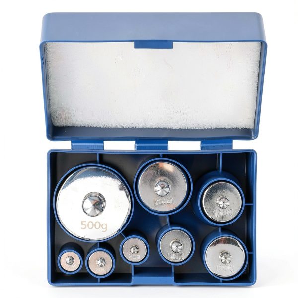 16PCS 2000g Calibration Weight, M2 High Precision Scale Calibration Weight Kit Set 10g, 20g, 50g, 100g, 200g, 500g, Chrome Finish Calibration Weight with Storage Case and Tweezers-4