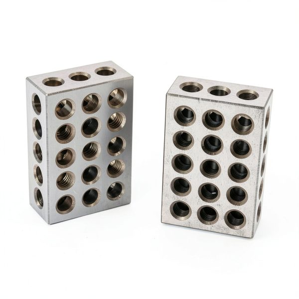 1-2-3 Blocks Set Matched Pair 23 Hole Hardened Steel 1x2x3 by Nakkaa-2