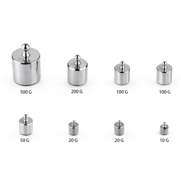 16PCS 2000g Calibration Weight, M2 High Precision Scale Calibration Weight Kit Set 10g, 20g, 50g, 100g, 200g, 500g, Chrome Finish Calibration Weight with Storage Case and Tweezers-1