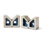 Cast Iron V-Block, 3L x 2-3/8H x 1-1/4T Inch, 1-3/4 Inch V-Width, Precision Ground Matched Pair-0