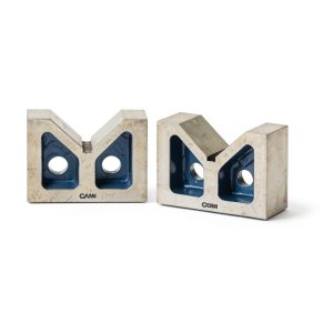Cast Iron V-Block, 3L x 2-3/8H x 1-1/4T Inch, 1-3/4 Inch V-Width, Precision Ground Matched Pair-0