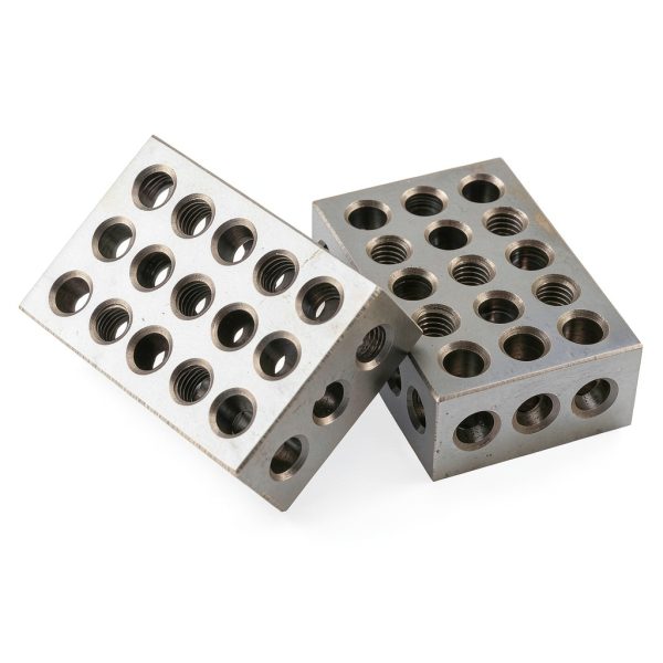 1-2-3 Blocks Set Matched Pair 23 Hole Hardened Steel 1x2x3 by Nakkaa-5